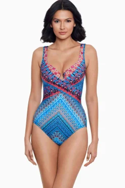 Casablanca Criss Cross Escape One Piece Swimsuit