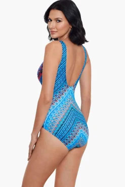 Casablanca Criss Cross Escape One Piece Swimsuit