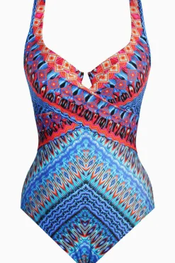 Casablanca Criss Cross Escape One Piece Swimsuit