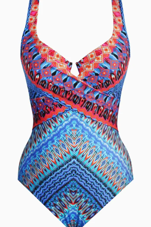 Casablanca Criss Cross Escape One Piece Swimsuit