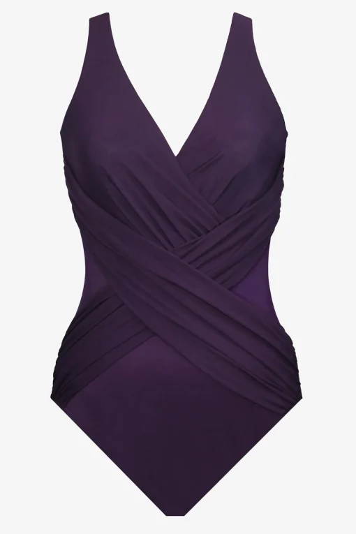 Crossover With Mesh One Piece Swimsuit
