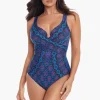 Danube Bleu Criss Cross Escape One Piece Swimsuit
