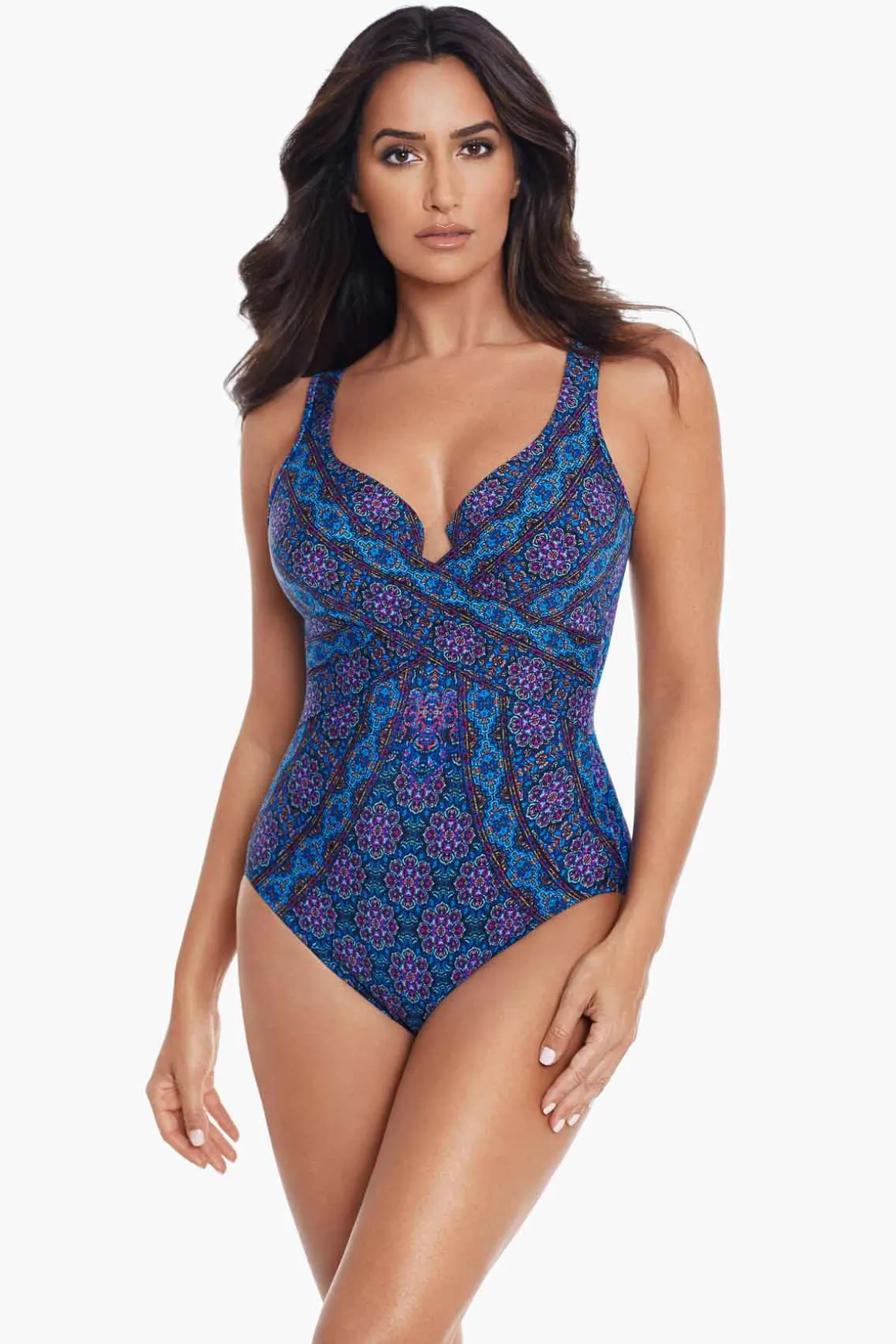 Danube Bleu Criss Cross Escape One Piece Swimsuit