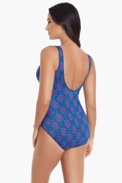 Danube Bleu Criss Cross Escape One Piece Swimsuit