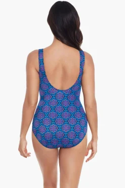 Danube Bleu Criss Cross Escape One Piece Swimsuit