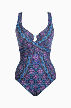 Danube Bleu Criss Cross Escape One Piece Swimsuit