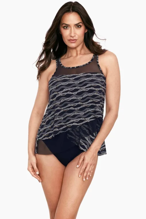 Linked In Mirage Tankini Top DD-Cup