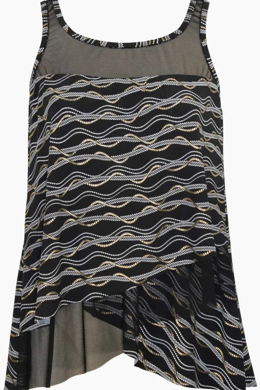 Linked In Mirage Tankini Top DD-Cup