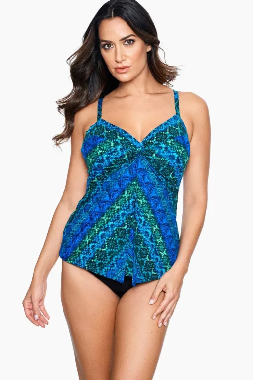 Ocean Ombre Love Knot Tankini Top DD-Cup