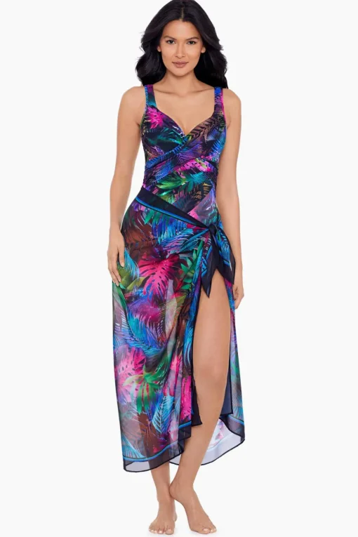 Pixel Palmas Scarf Pareo Swim Cover Up