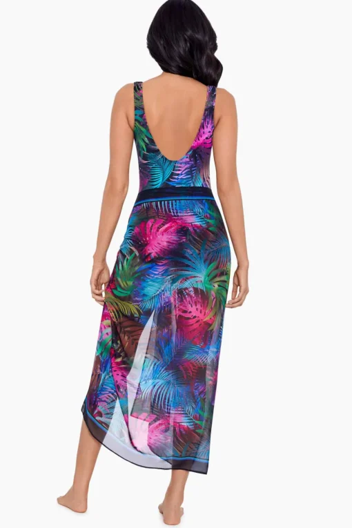 Pixel Palmas Scarf Pareo Swim Cover Up