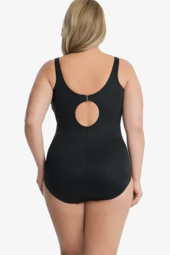 Plus Size Colorblock Helix One Piece Swimsuit