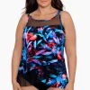 Plus Size Fuego Floral Mirage Tankini Top