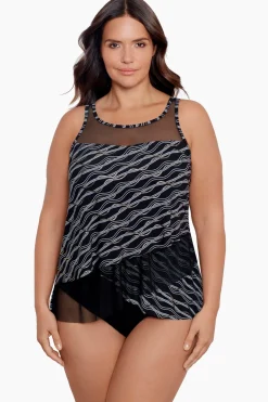 Plus Size Linked In Mirage Tankini Top
