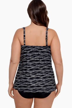 Plus Size Linked In Mirage Tankini Top