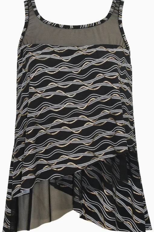 Plus Size Linked In Mirage Tankini Top