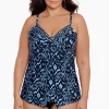 Plus Size Palatium Love Knot Tankini Top