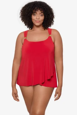 Plus Size Razzle Dazzle Underwire Tankini Top