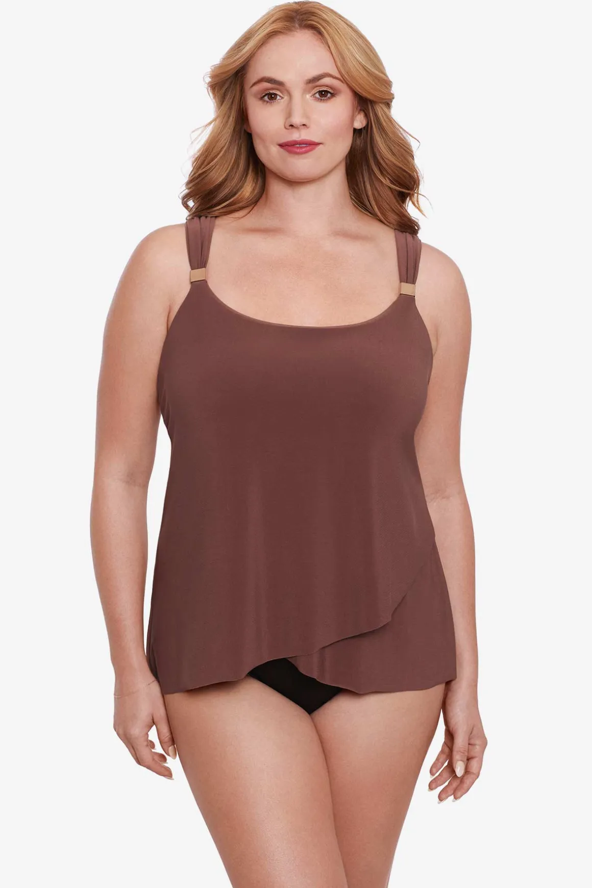 Plus Size Razzle Dazzle Underwire Tankini Top