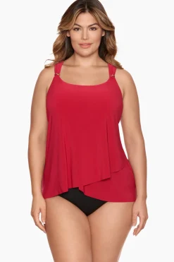 Plus Size Razzle Dazzle Underwire Tankini Top