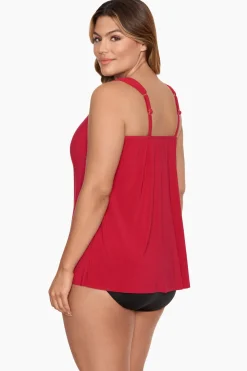 Plus Size Razzle Dazzle Underwire Tankini Top