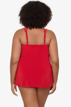 Plus Size Razzle Dazzle Underwire Tankini Top