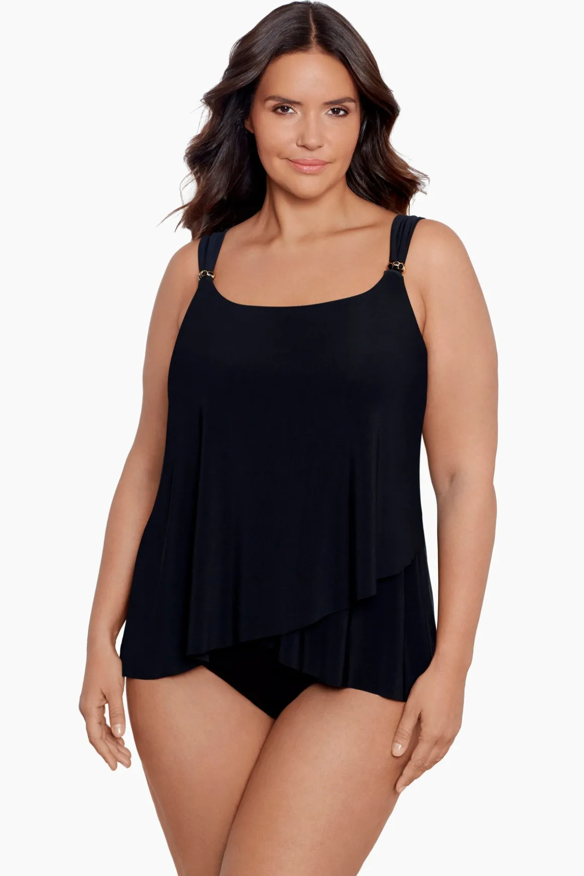 Plus Size Razzle Dazzle Underwire Tankini Top