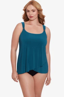 Plus Size Razzle Dazzle Underwire Tankini Top