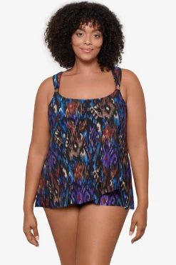 Plus Size Tapiz Dazzle Tankini Top
