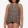 Plus Size Topkapi Peephole Tankini Top