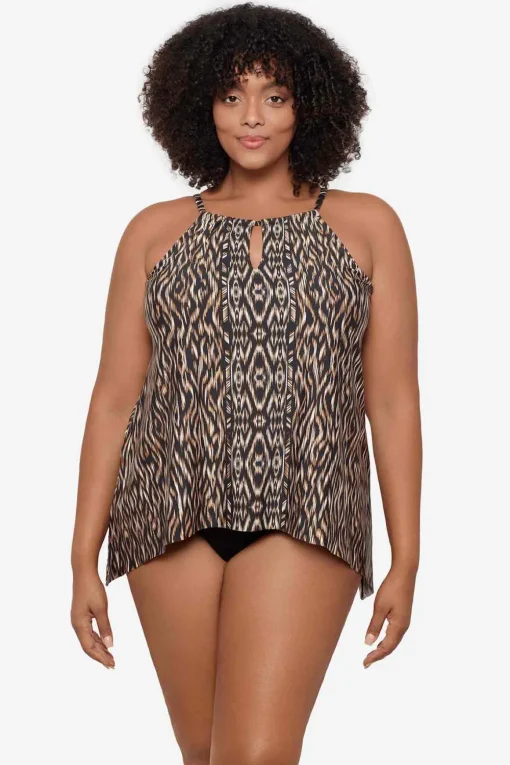 Plus Size Topkapi Peephole Tankini Top