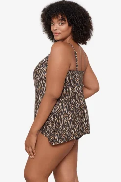 Plus Size Topkapi Peephole Tankini Top
