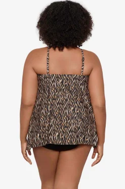 Plus Size Topkapi Peephole Tankini Top
