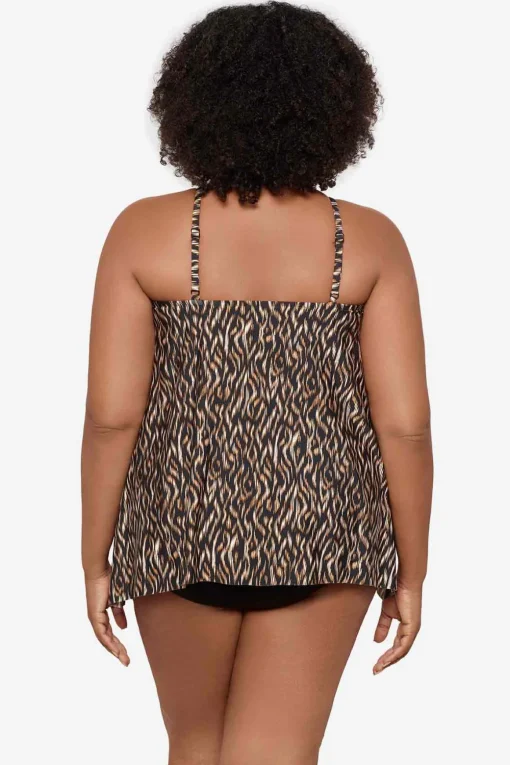 Plus Size Topkapi Peephole Tankini Top