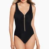 Razzle Dazzle Zipt One Piece Swimsuit