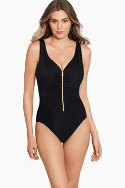 Razzle Dazzle Zipt One Piece Swimsuit