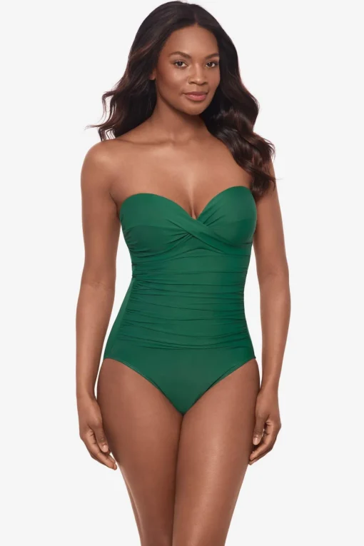 Rock Solid Madrid Bandeau One Piece Swimsuit