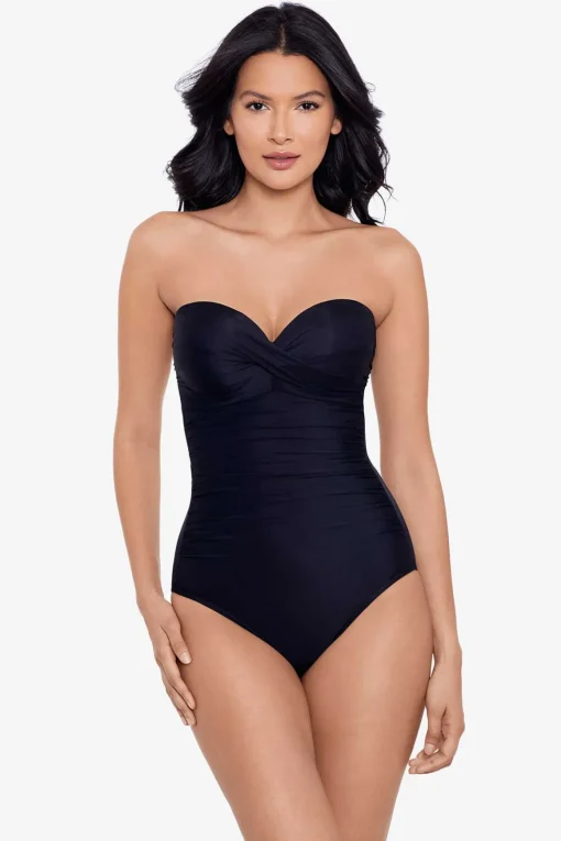 Rock Solid Madrid Bandeau One Piece Swimsuit