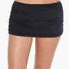 Shirred Skirt Swim Bottom
